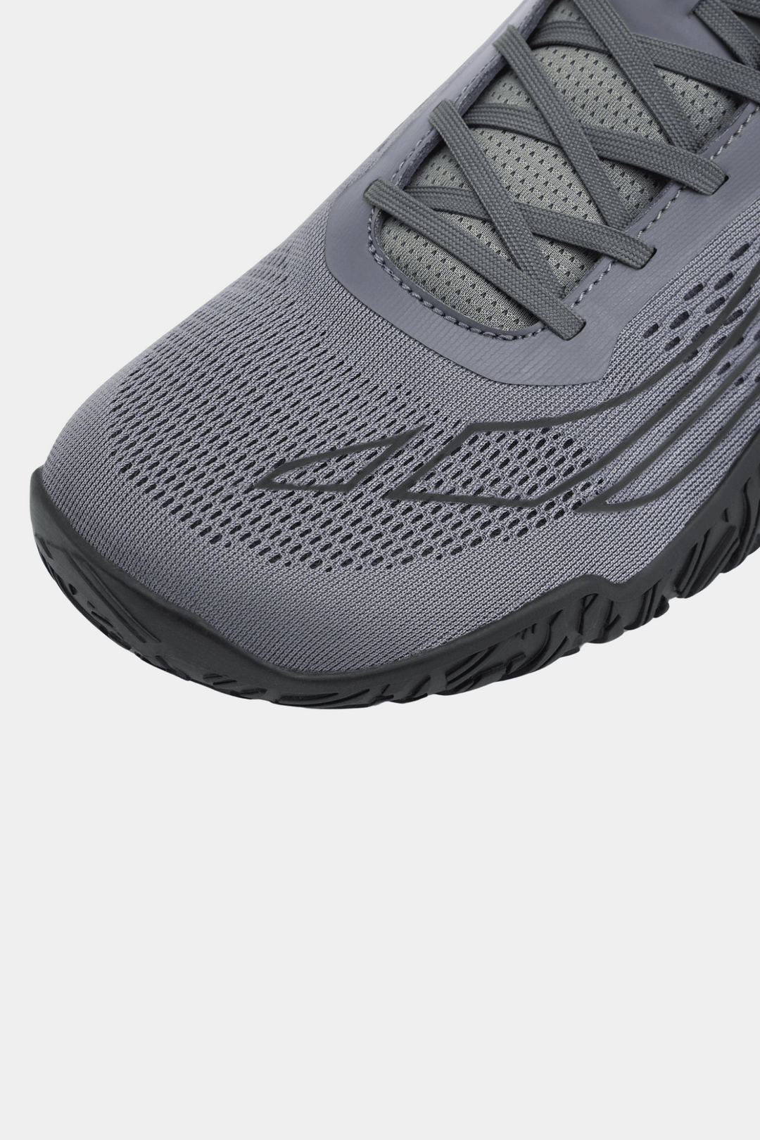 Avancus Grey Powerlifting Shoe Toebox