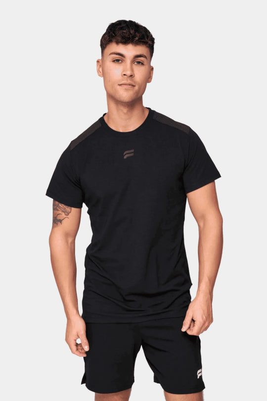 fortex-essential-grip-shirt-black-bench-powerlifting-comfort-durable-front